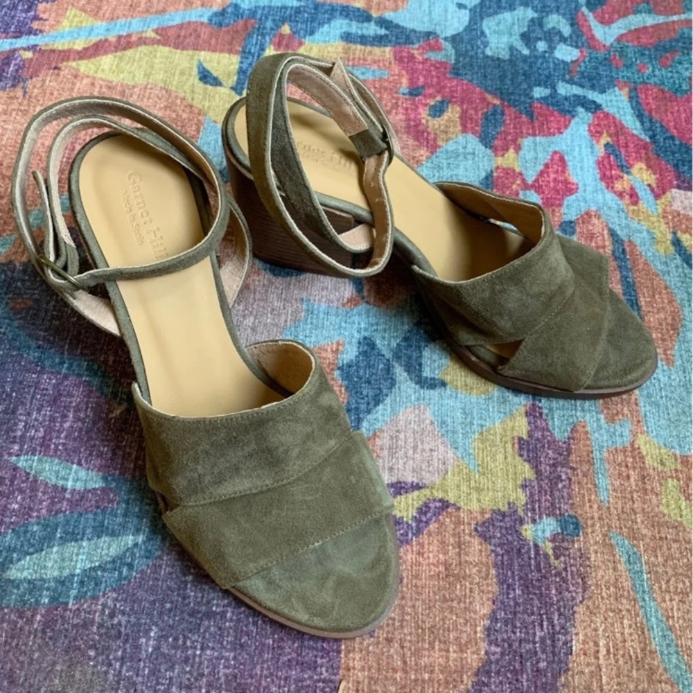 Garnet Hill Maya Suede Sandal 6.5 - Picture 3 of 8